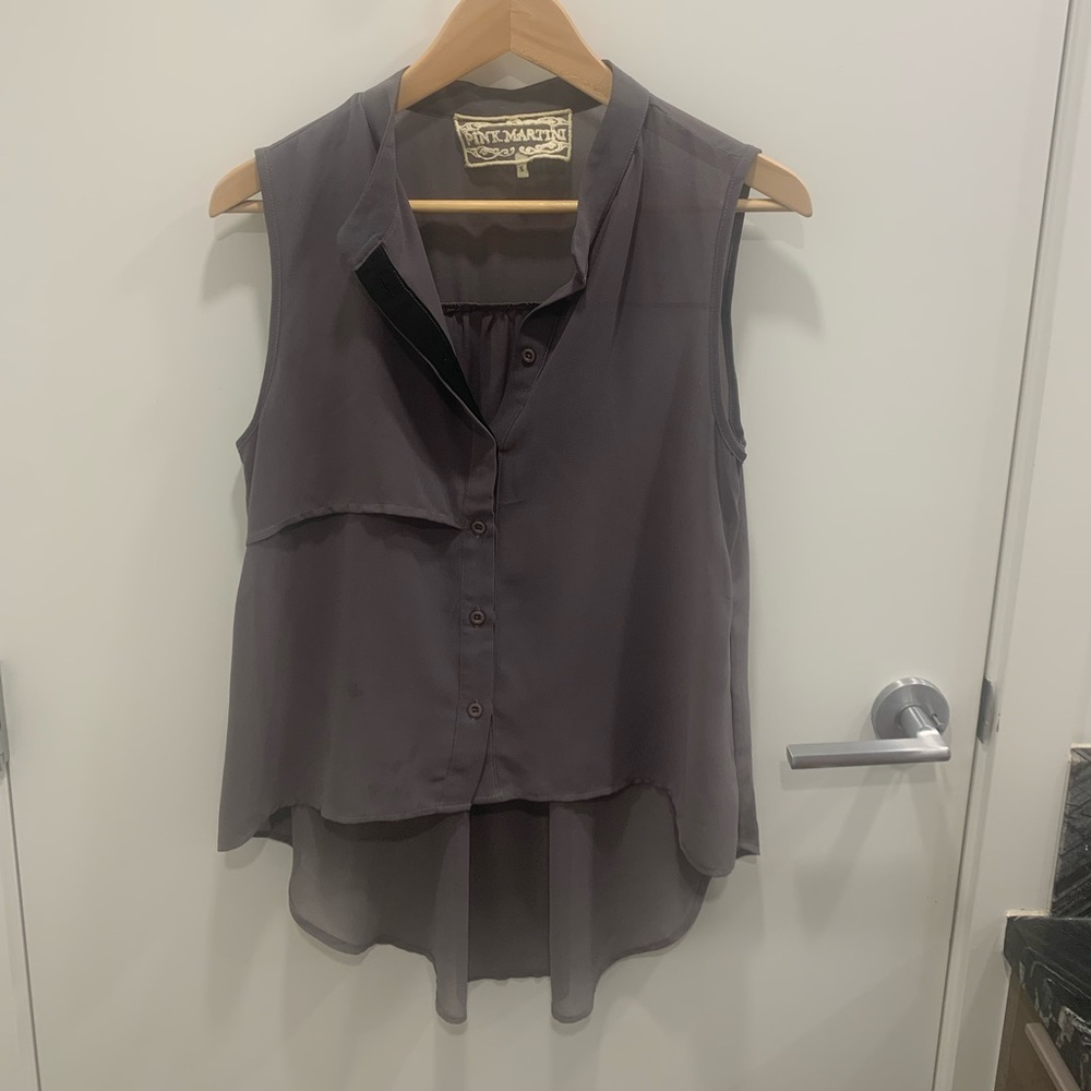 Pink Martini button-up blouse